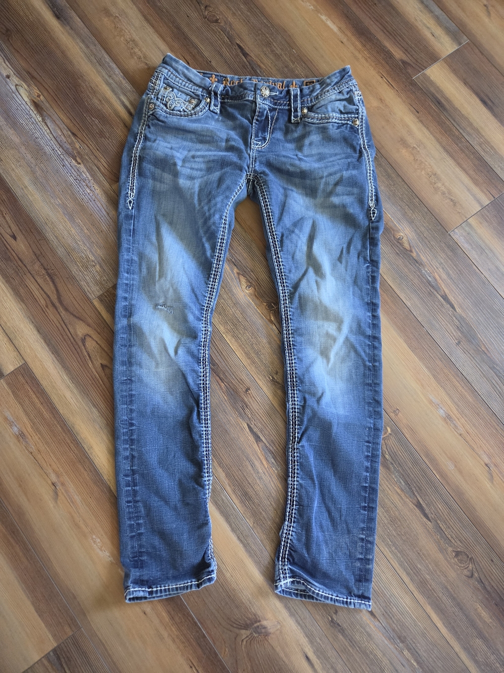 Rock Revival Sharalyn Distressed Skinny Jeans Size28